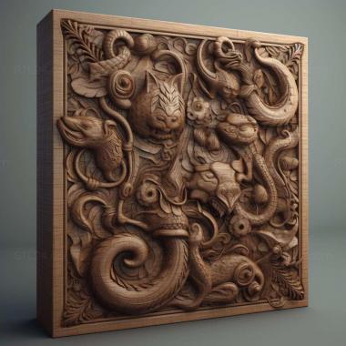 Patterns and decorations stl Laelaps 3 3d model